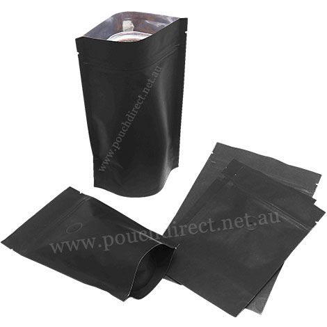 Stand-up pouch kraft paper - black - PouchDirect